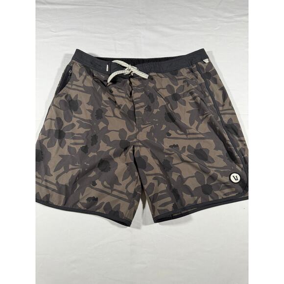 Vuori Men’s 36 Camo Floral Board Shorts Swim Trunks Drawstring Recycled Stretch - Picture 1 of 5